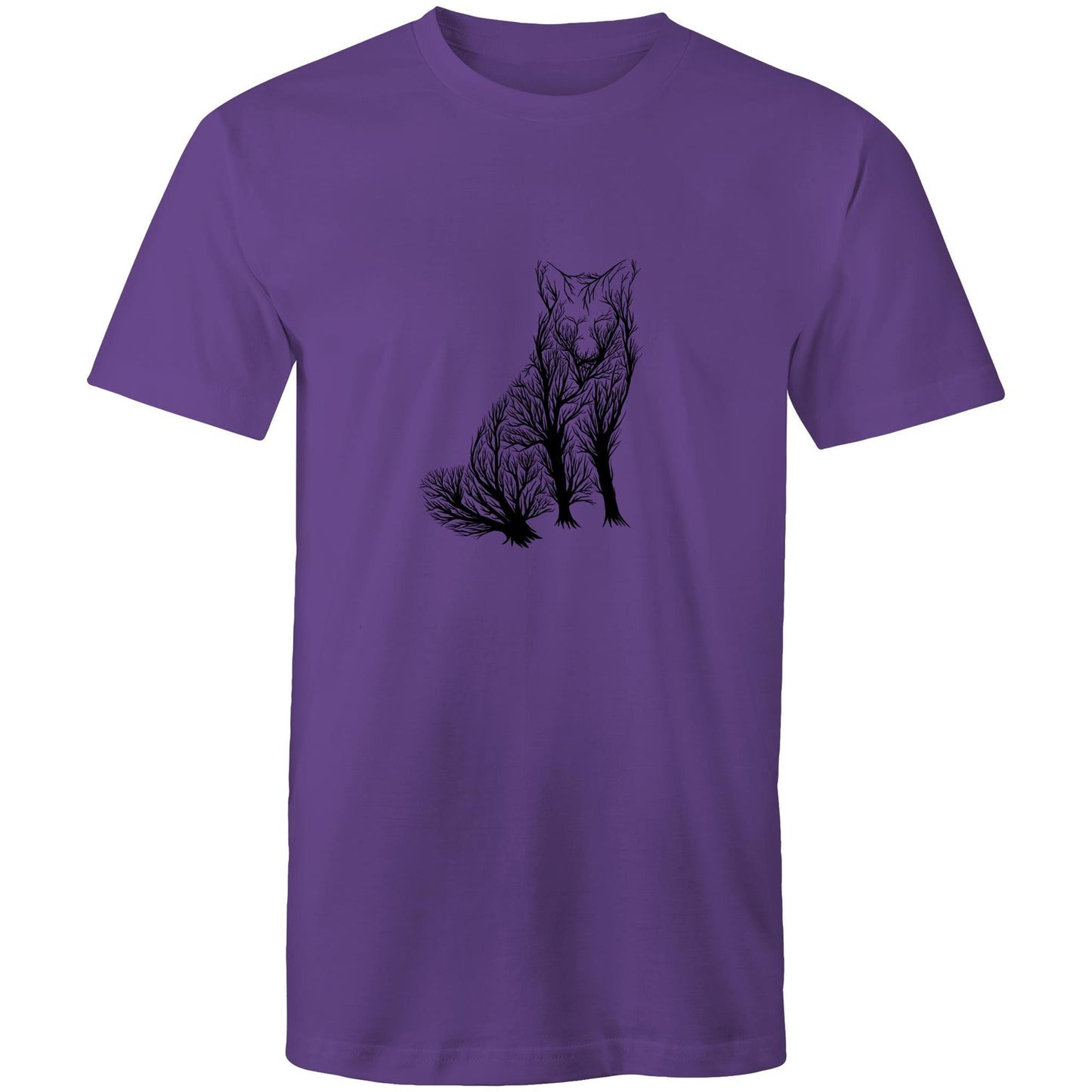 Men's Earthfolk T shirt - Fox Tree - The Crescent Moon