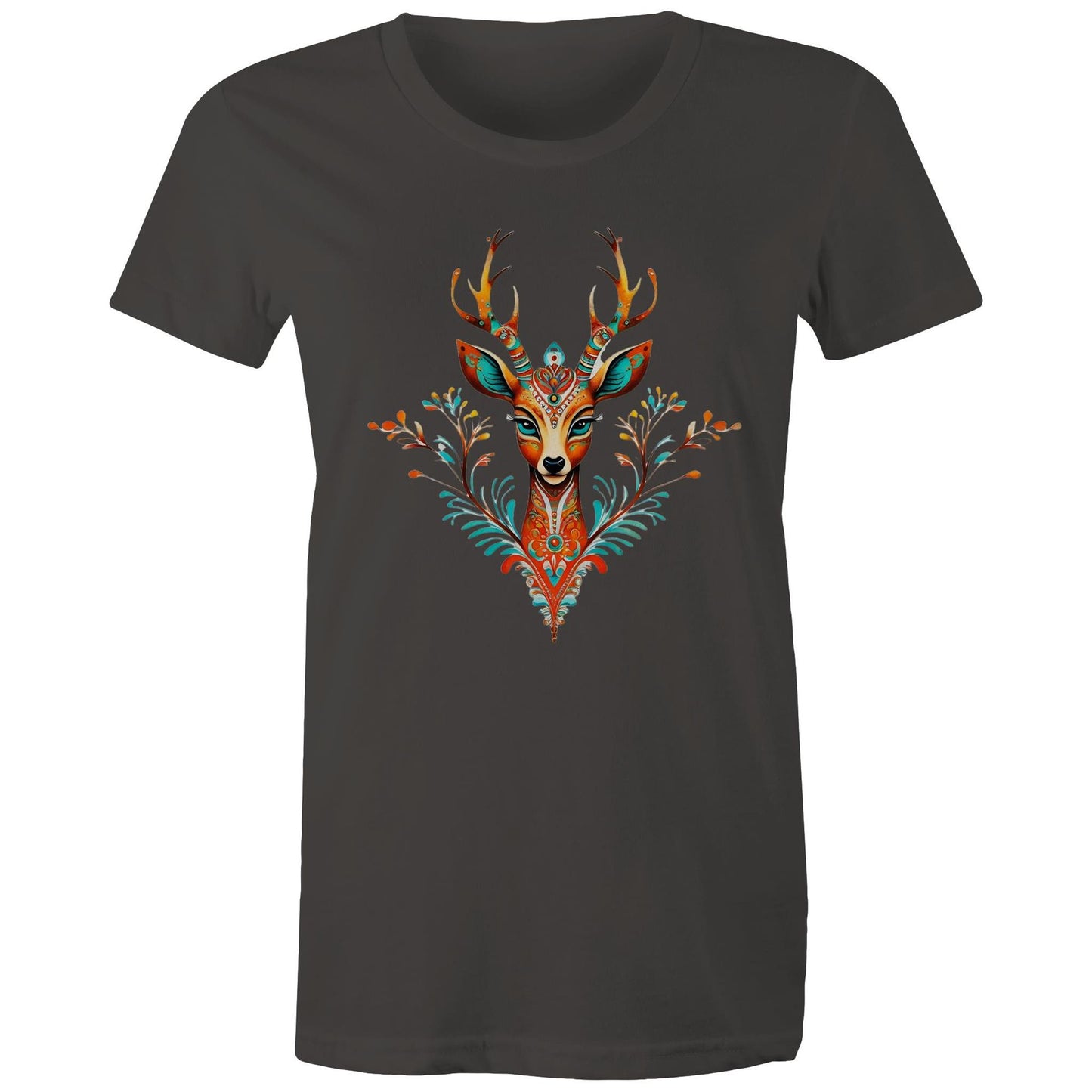 Women's Earthfolk T shirt - Spirit Animal - The Crescent Moon