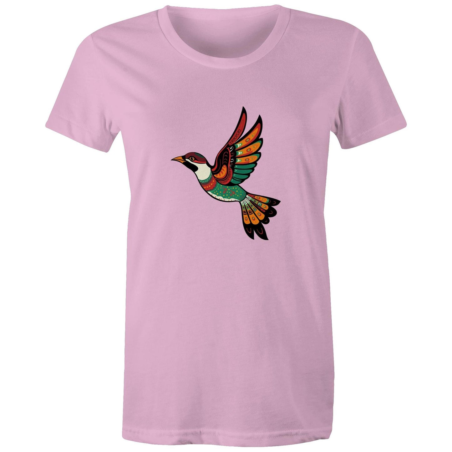 Women's Earthfolk T shirt - Song Bird - The Crescent Moon