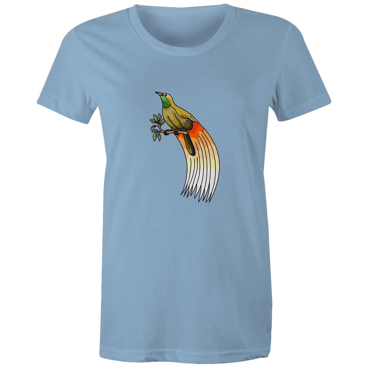 Women's Earthfolk T shirt - Bird Of Paradise - The Crescent Moon
