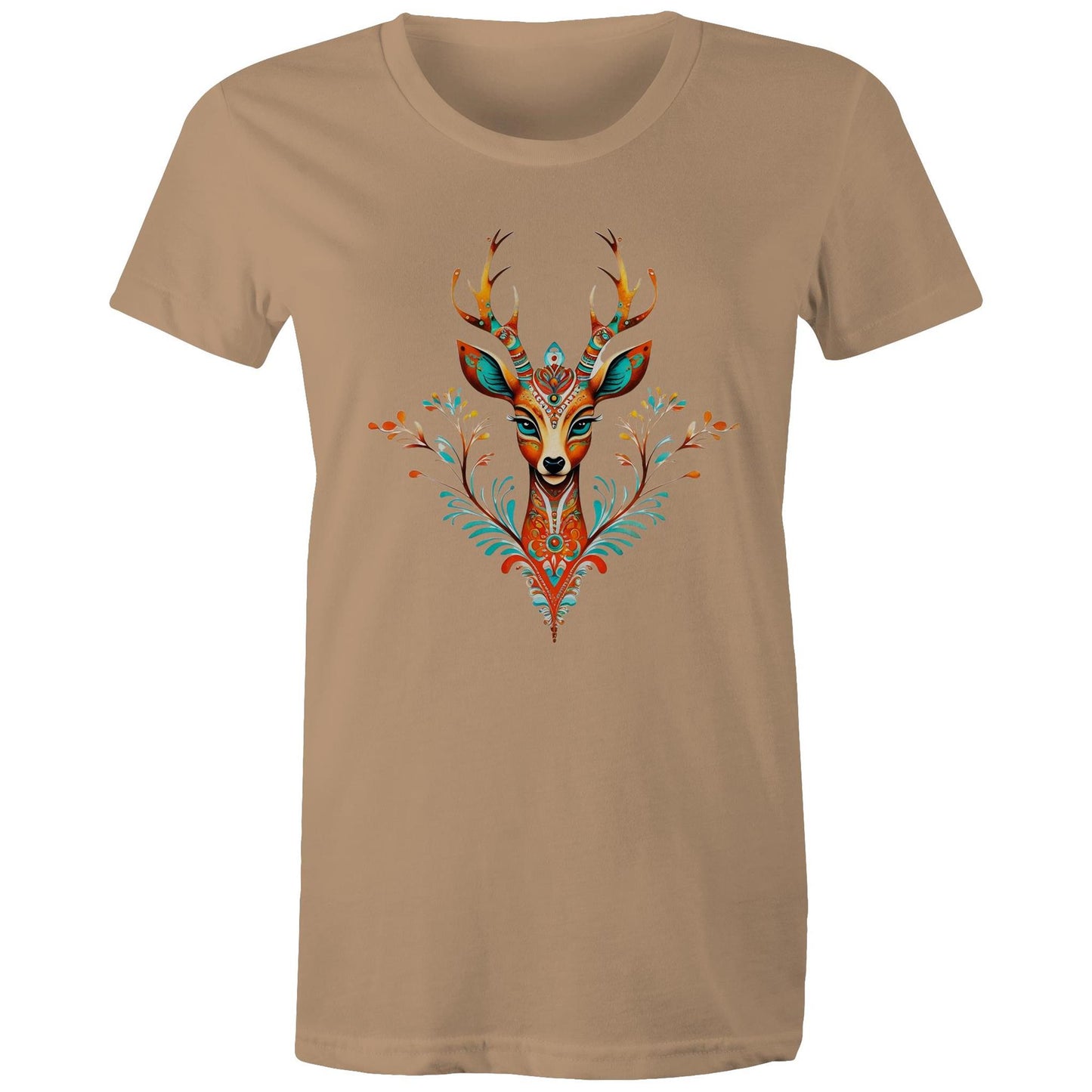 Women's Earthfolk T shirt - Spirit Animal - The Crescent Moon