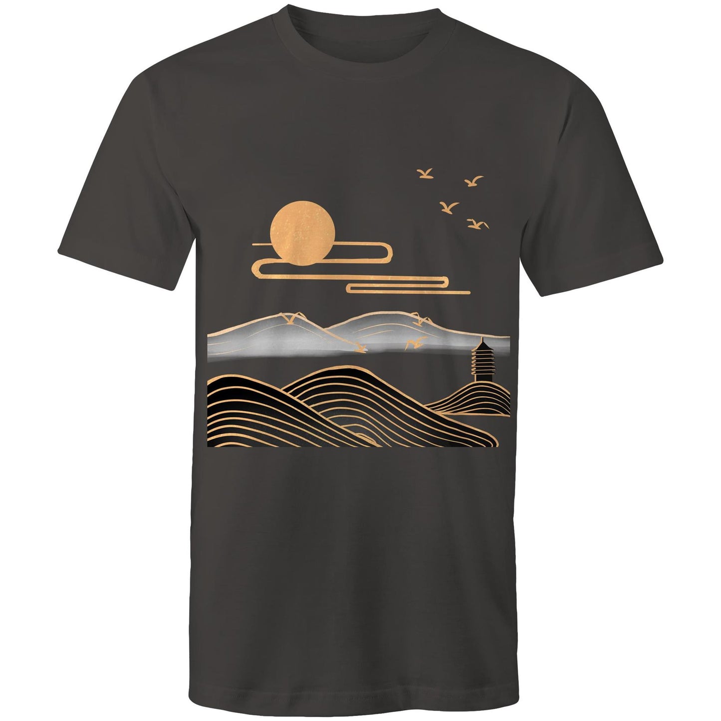 Men's Earthfolk T shirt - Nature's Rise - The Crescent Moon
