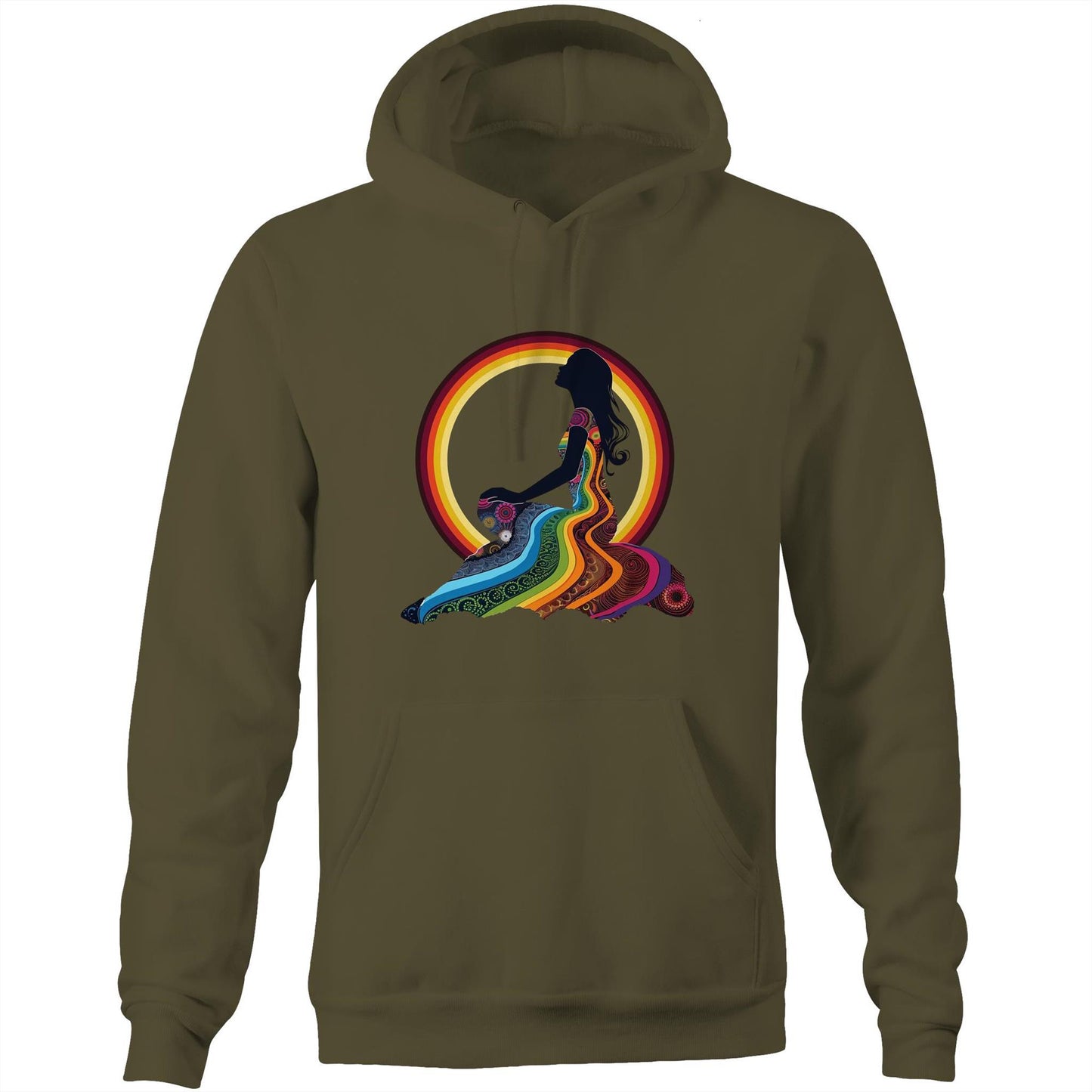 Unisex Earthfolk Hoodie - Feel the Rainbow - The Crescent Moon