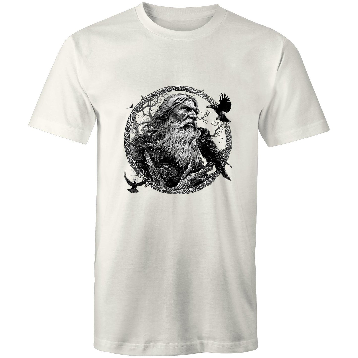 Earthfolk Printed T shirt - Mens Relaxed Fit - Odin - The Crescent Moon