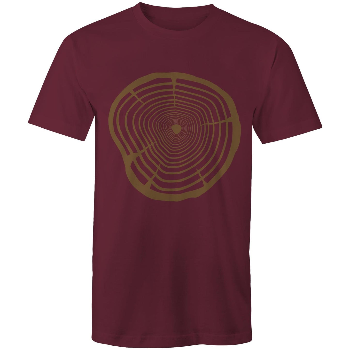 Men's Earthfolk T shirt - Wood Grain - The Crescent Moon