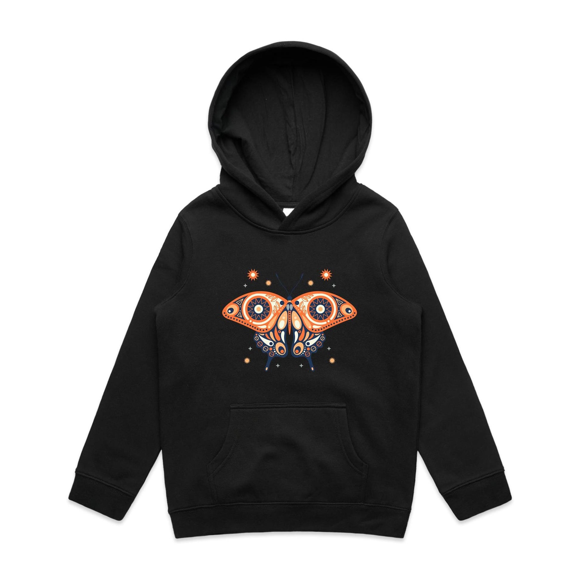 Kids Earthfolk Hoodie - Bohemian Butterfly - The Crescent Moon