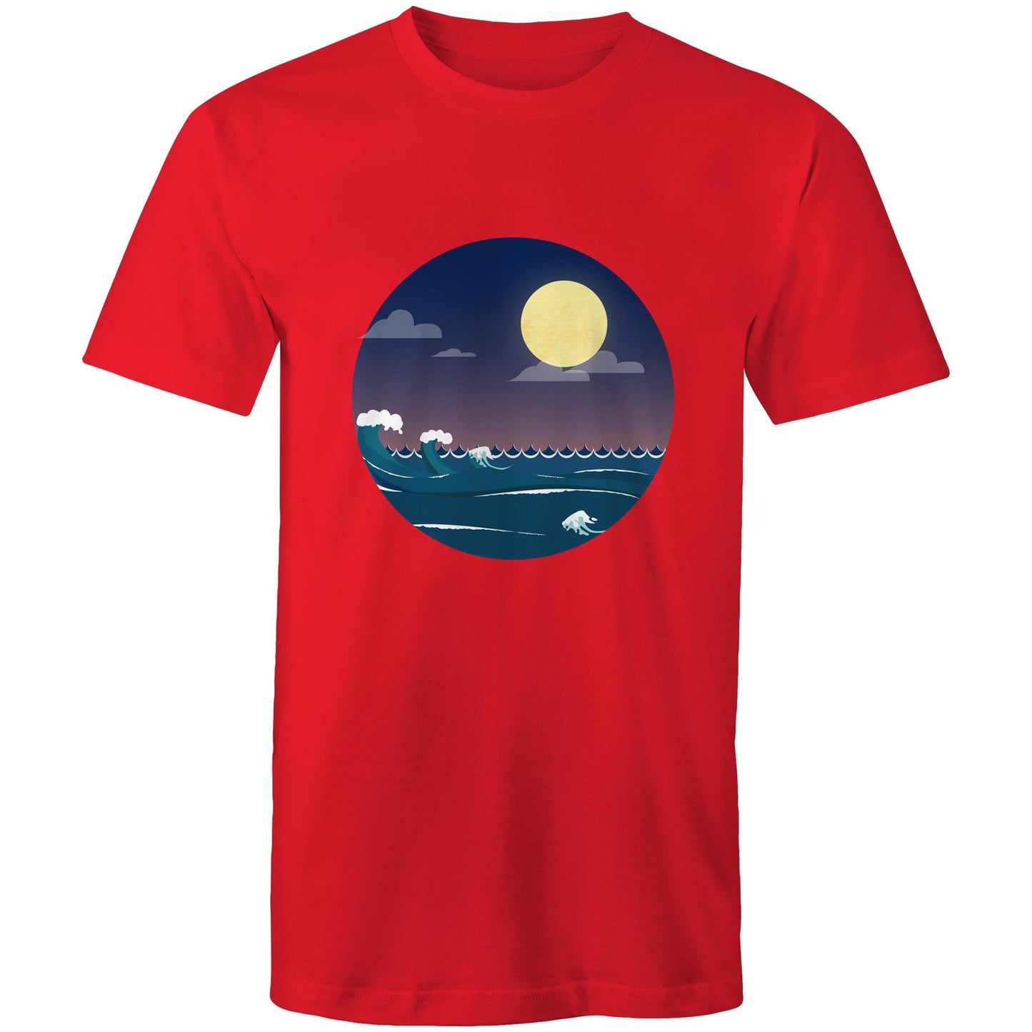 Men's Earthfolk printed T shirt - Surf and Sun - The Crescent Moon