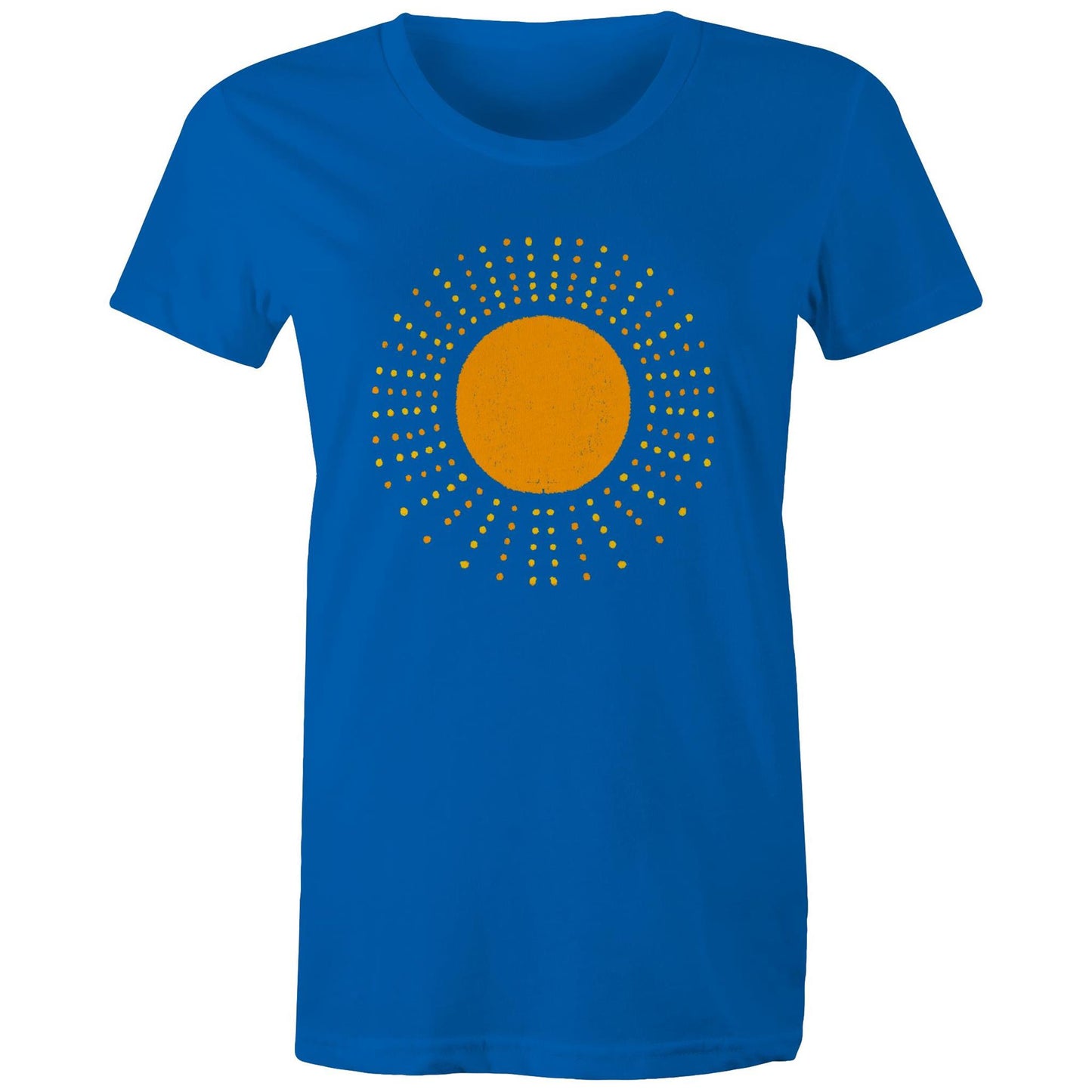 Women's Earthfolk T shirt - Golden Rays - The Crescent Moon