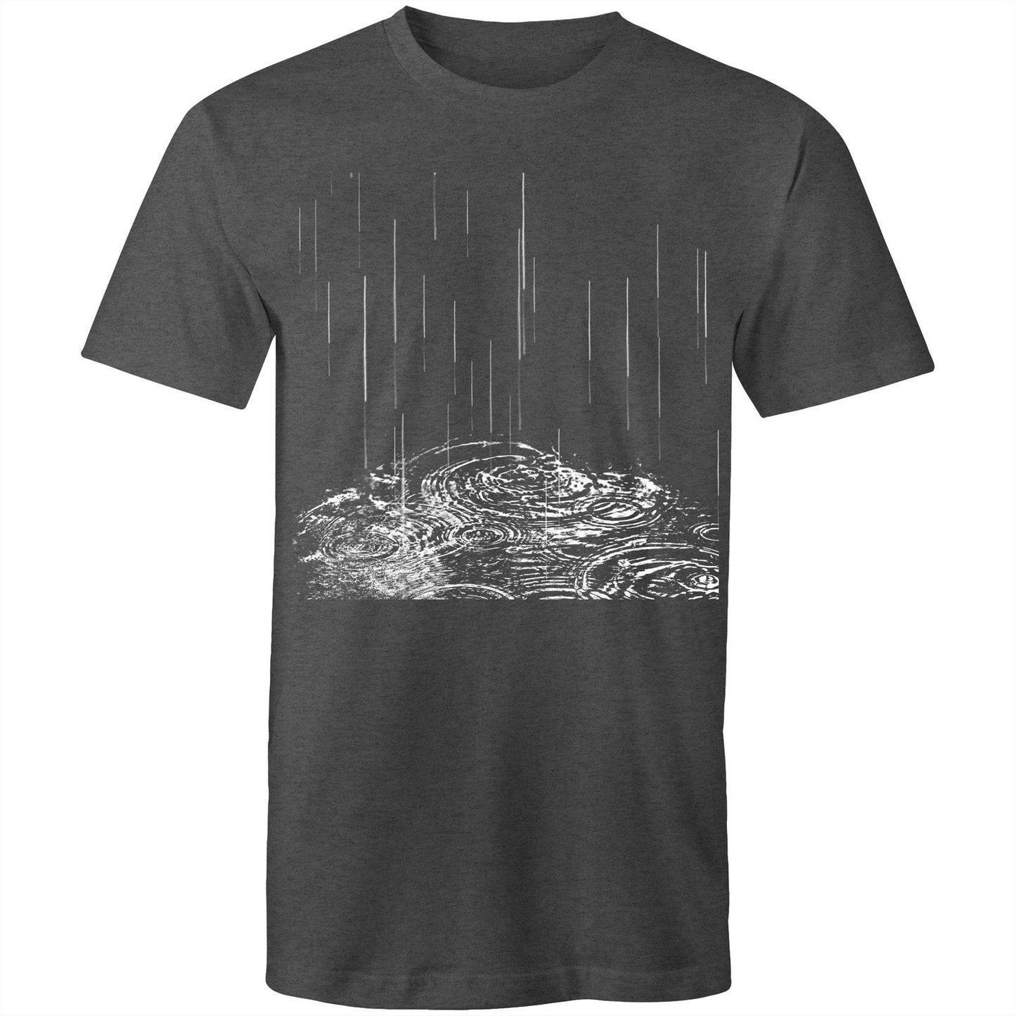Men's Earthfolk Printed T shirt - Rain Drops - The Crescent Moon