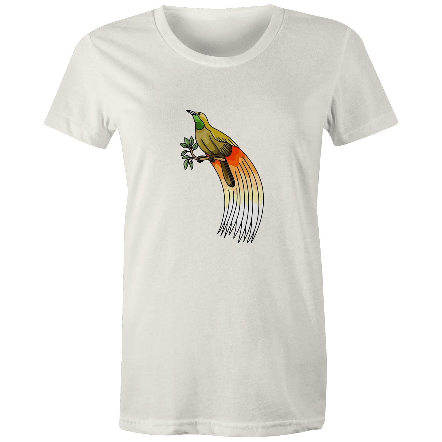 Women's Earthfolk T shirt - Bird Of Paradise - The Crescent Moon