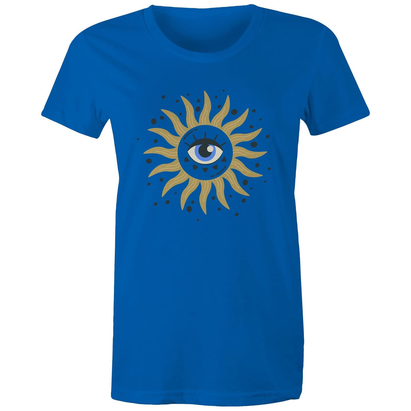Women's earthfolk T shirt - Eye to the Soul - The Crescent Moon