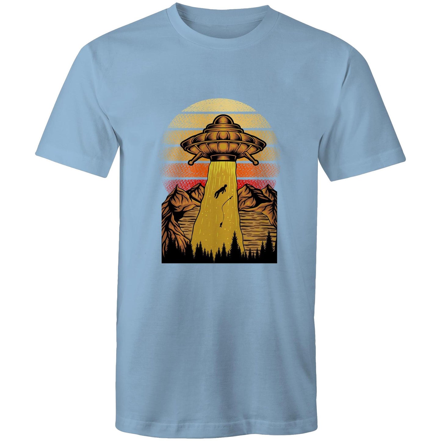 Men's Earthfolk T shirt - Beam Me Up - The Crescent Moon