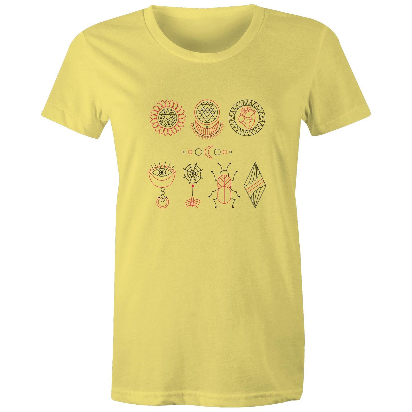Women's Earthfolk Printed t shirt - Esoteric Symbols