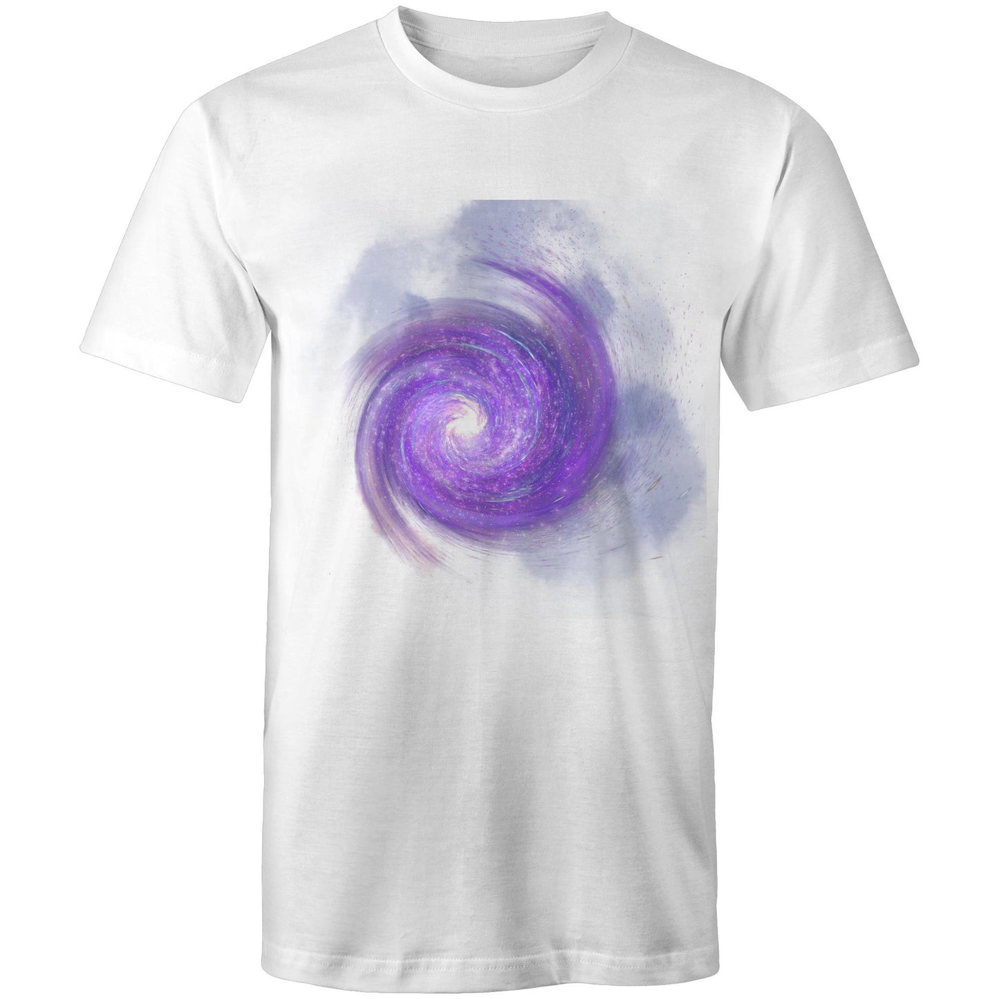 Men's Earthfolk Printed T shirt - Purple Galaxy - The Crescent Moon