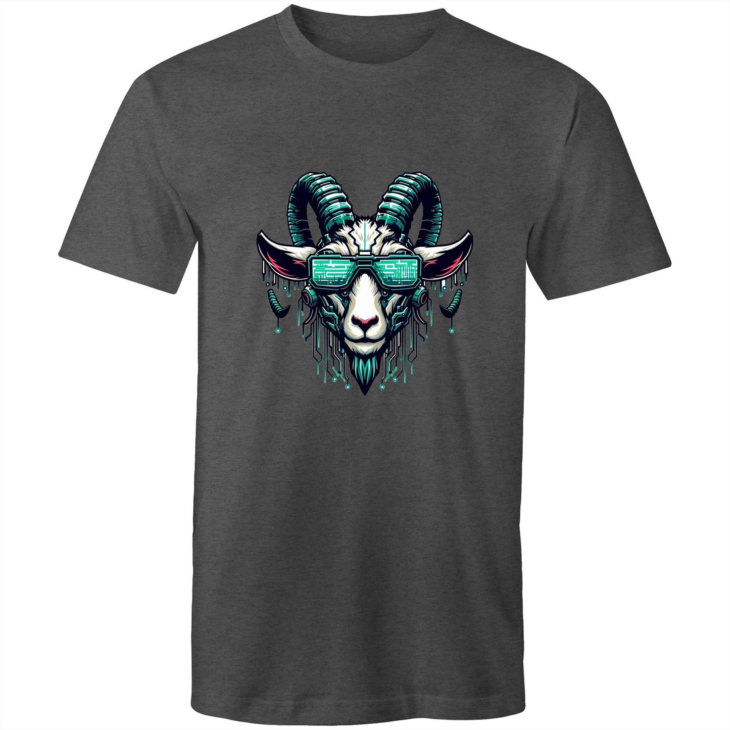 Men's Earthfolk T shirt - Cyber Punk Goat - The Crescent Moon