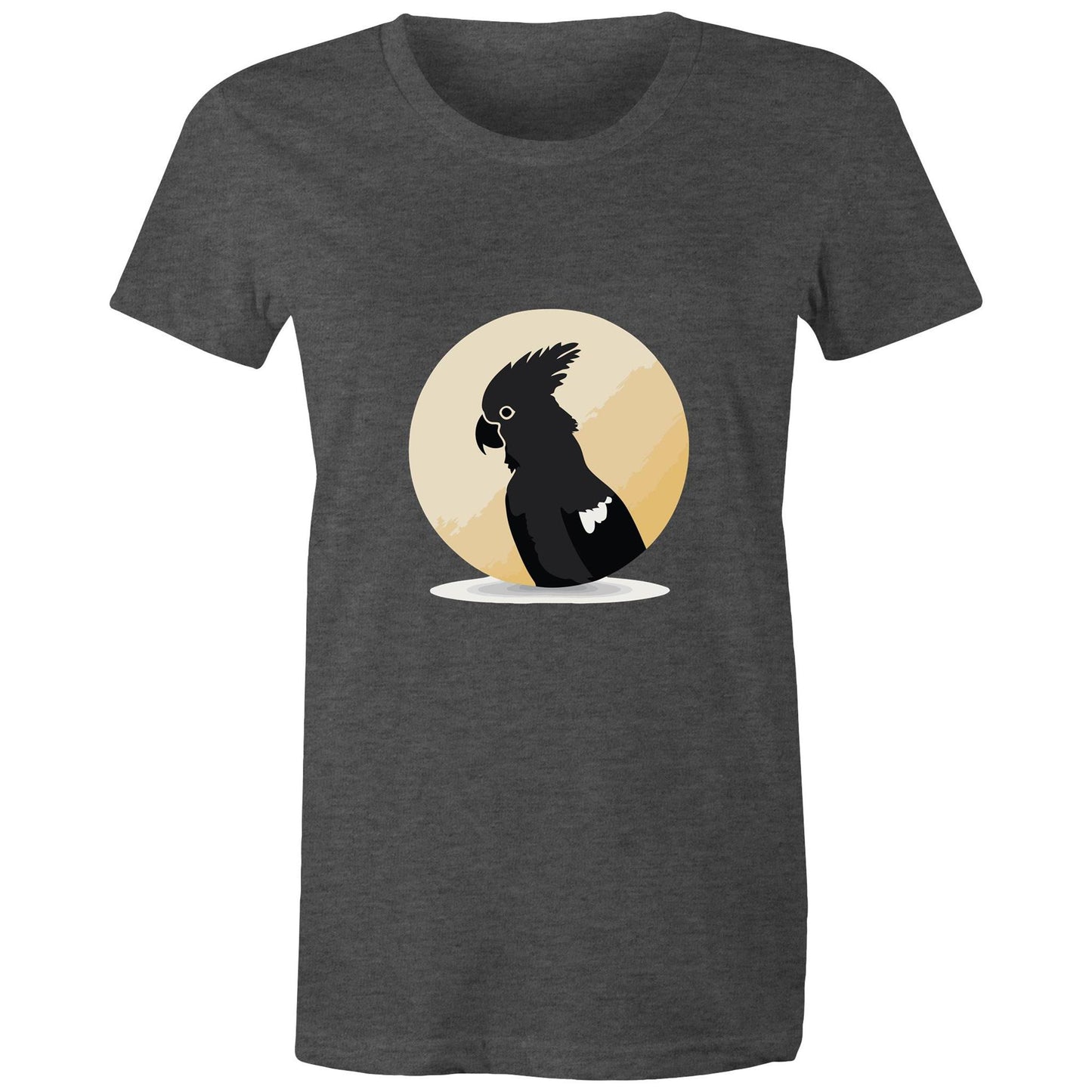 Women's Earthfolk T shirt - Black Cockatoo - The Crescent Moon