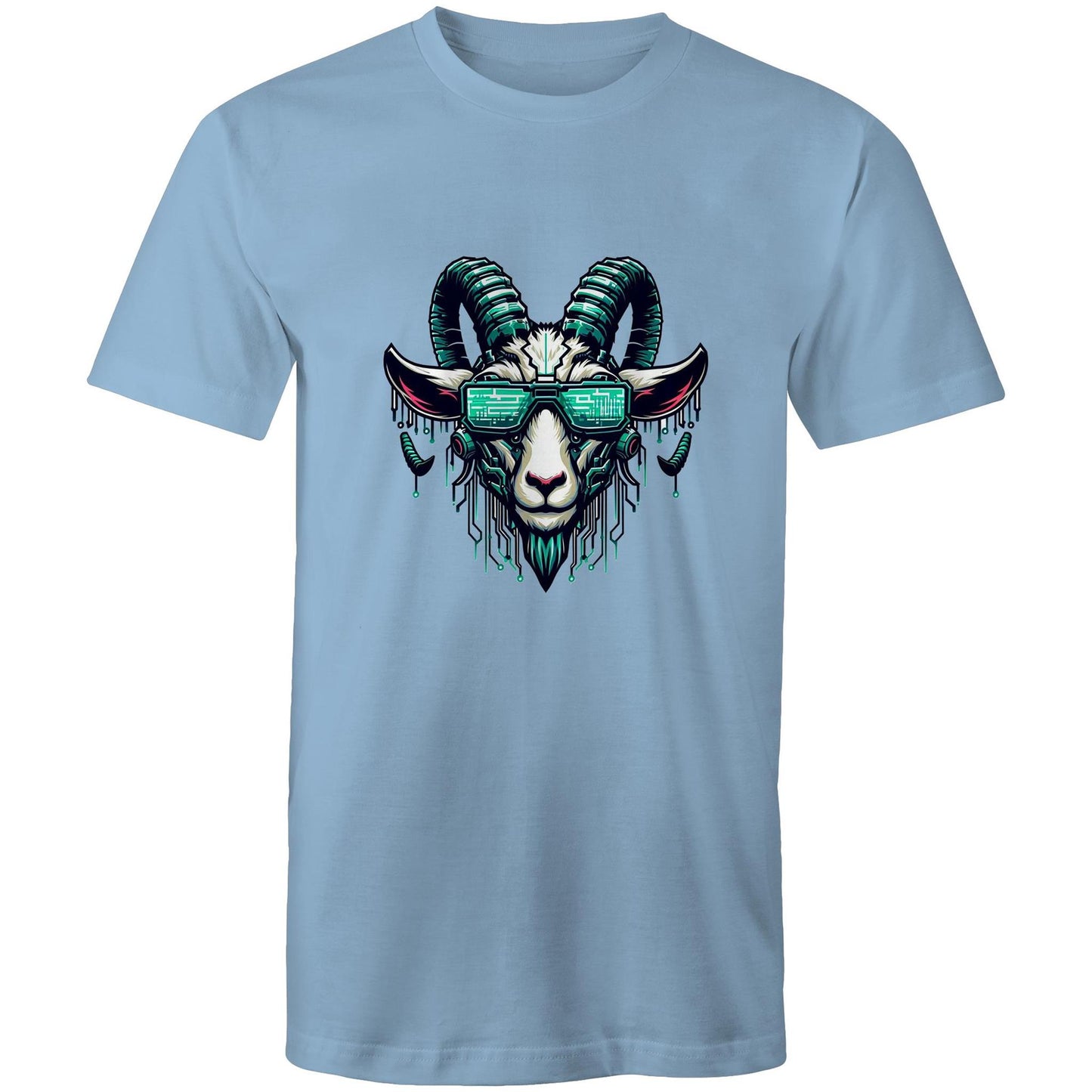 Men's Earthfolk T shirt - Cyber Punk Goat - The Crescent Moon