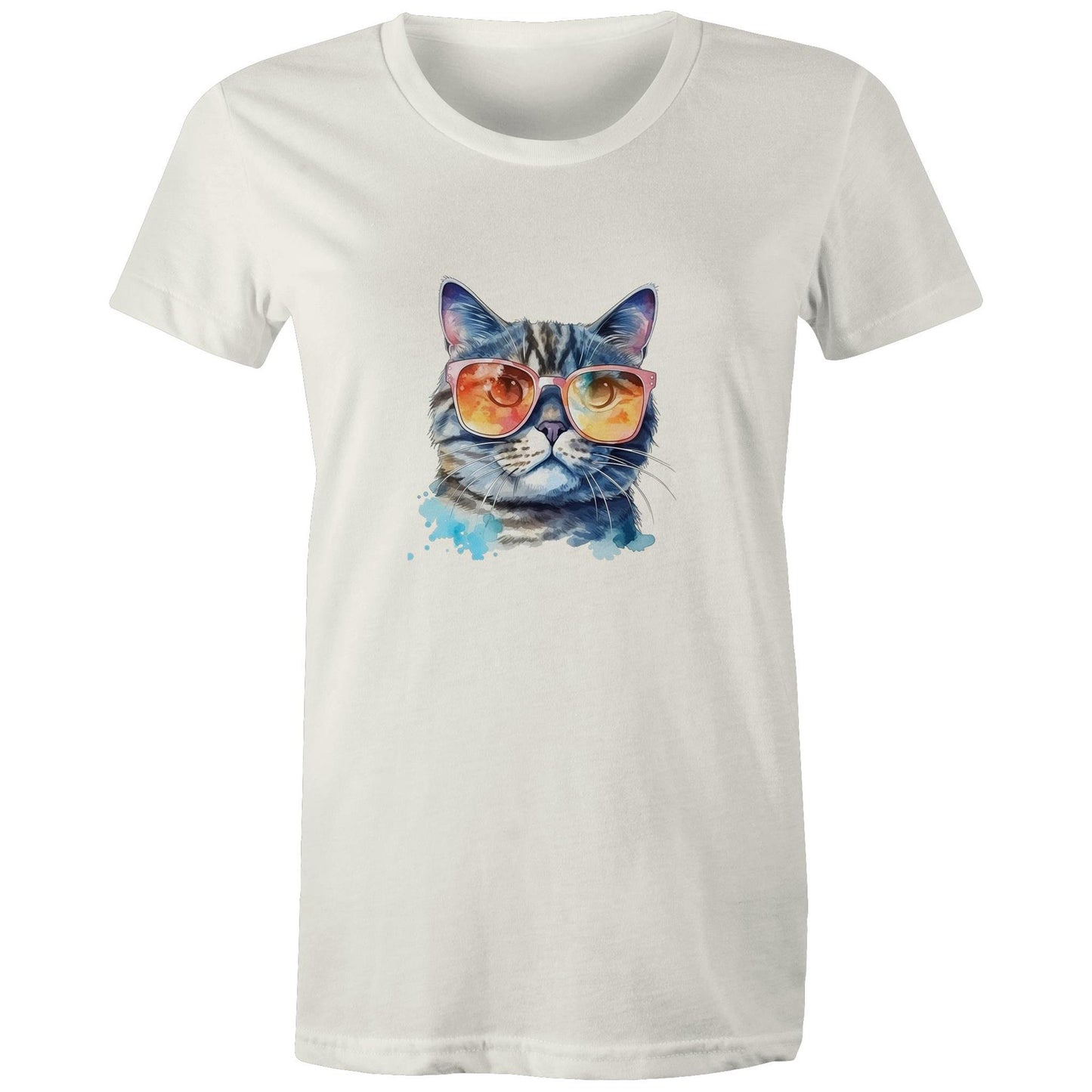 Women's Earthfolk T shirt - Kool Kat - The Crescent Moon