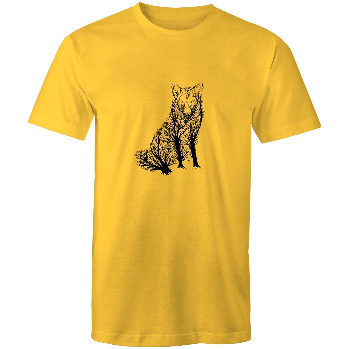 Men's Earthfolk T shirt - Fox Tree - The Crescent Moon