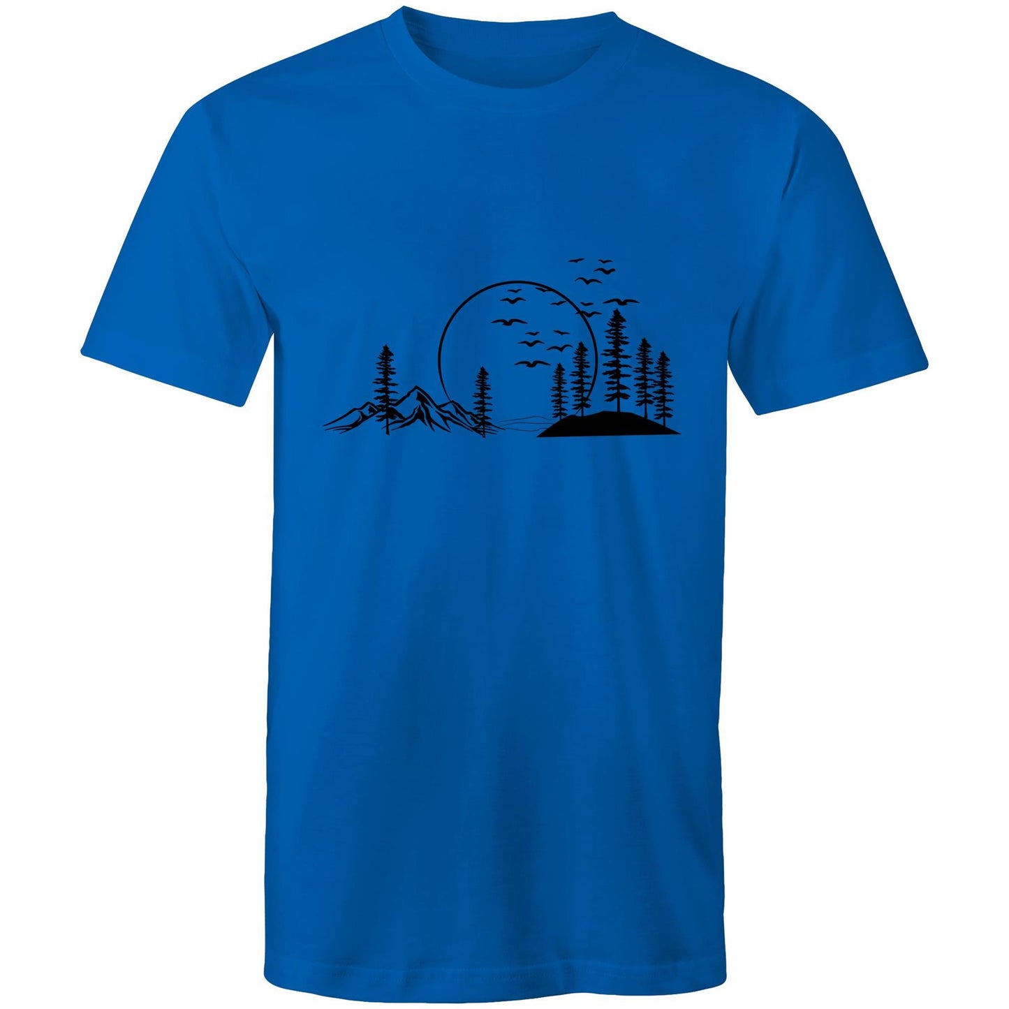 Men's Earthfolk T shirt - Nature in Monochrome - The Crescent Moon