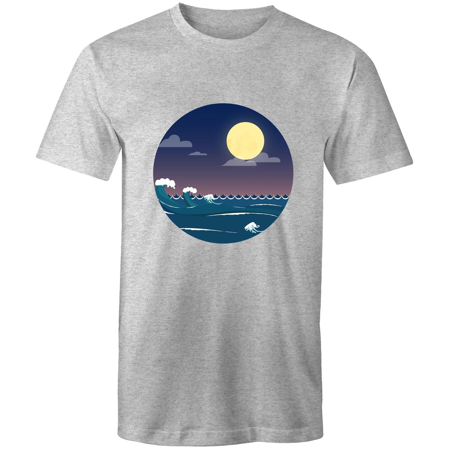 Men's Earthfolk printed T shirt - Surf and Sun - The Crescent Moon