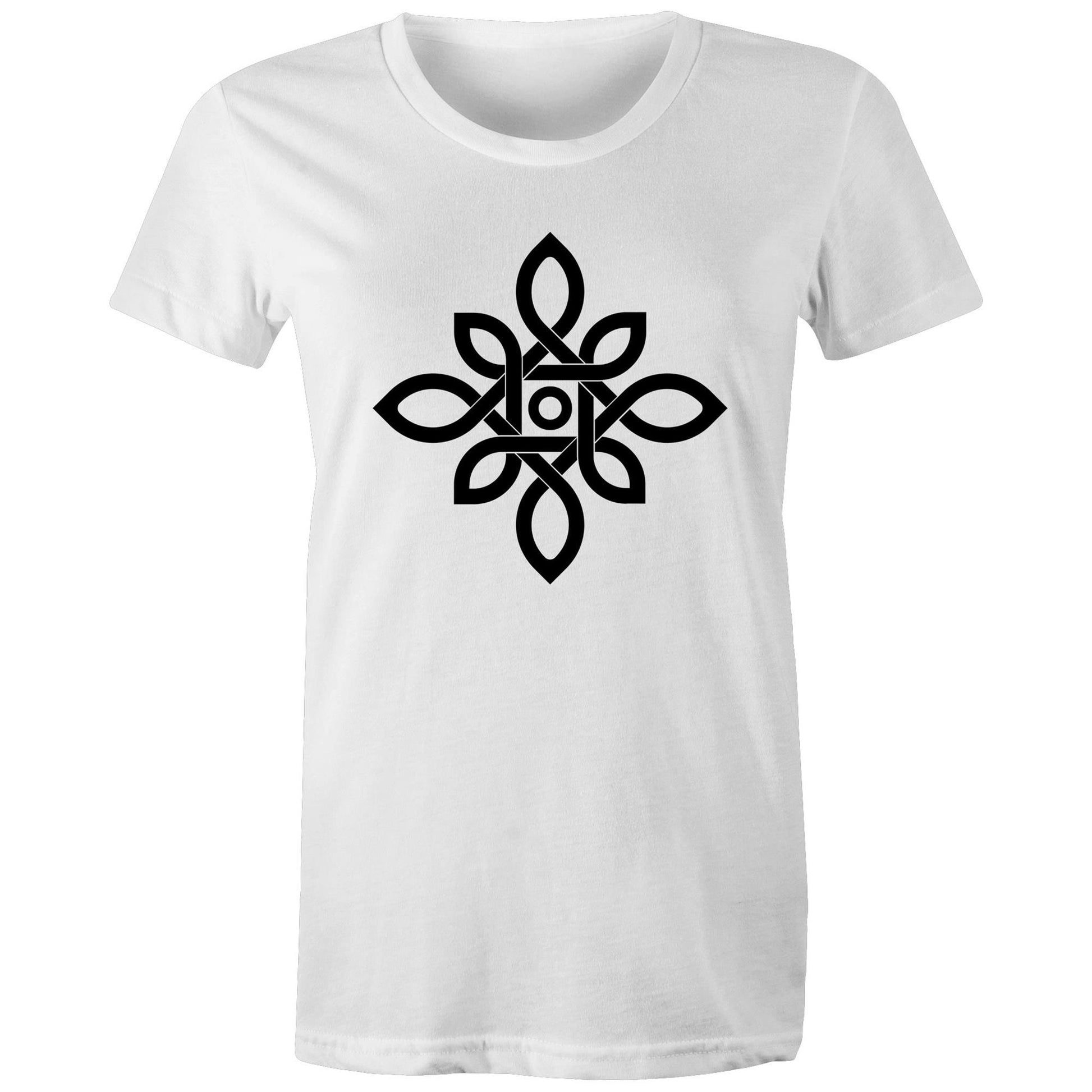 Women's Earthfolk T shirt - Celtic Nature Knot - The Crescent Moon