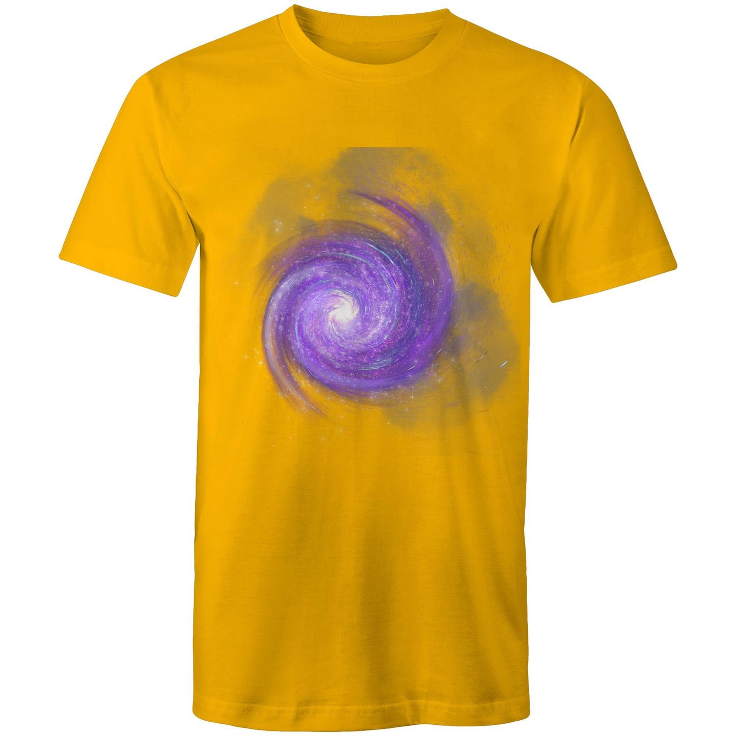 Men's Earthfolk Printed T shirt - Purple Galaxy - The Crescent Moon