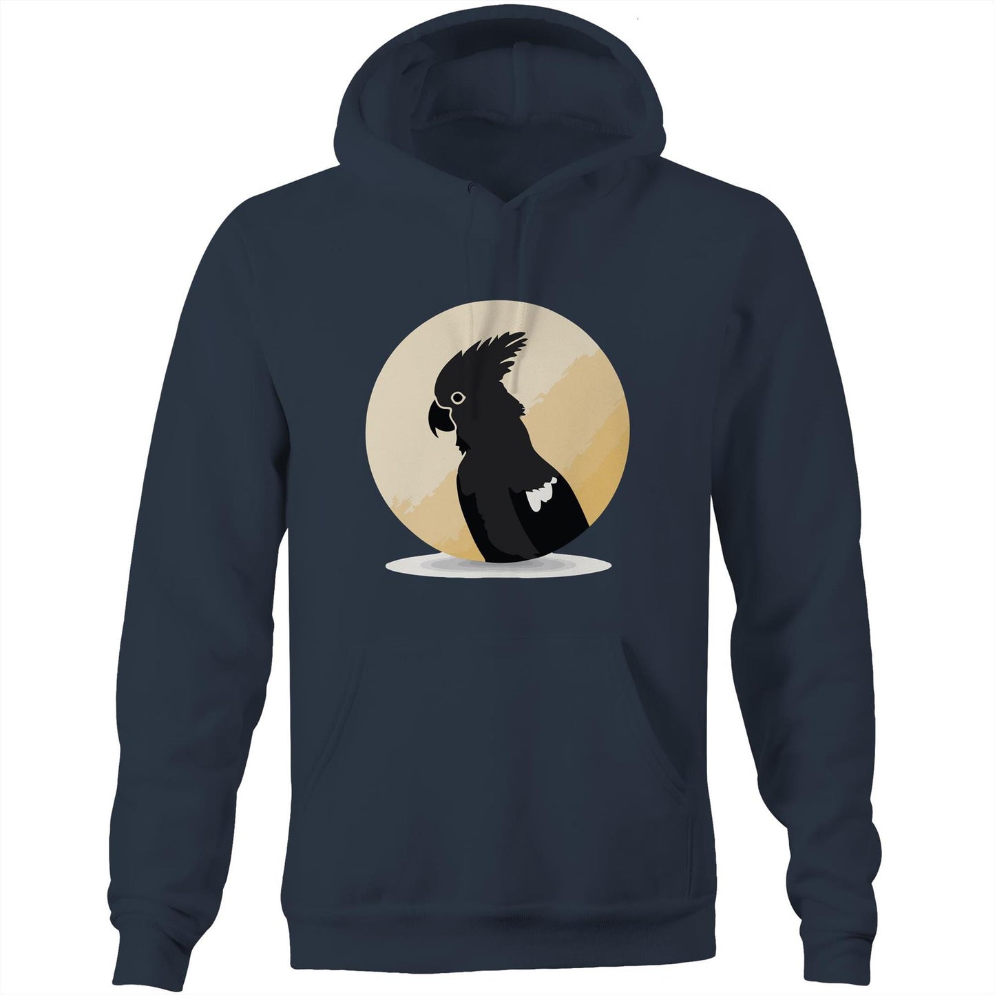 Unisex Earthfolk Hoodie - Black Cockatoo - The Crescent Moon