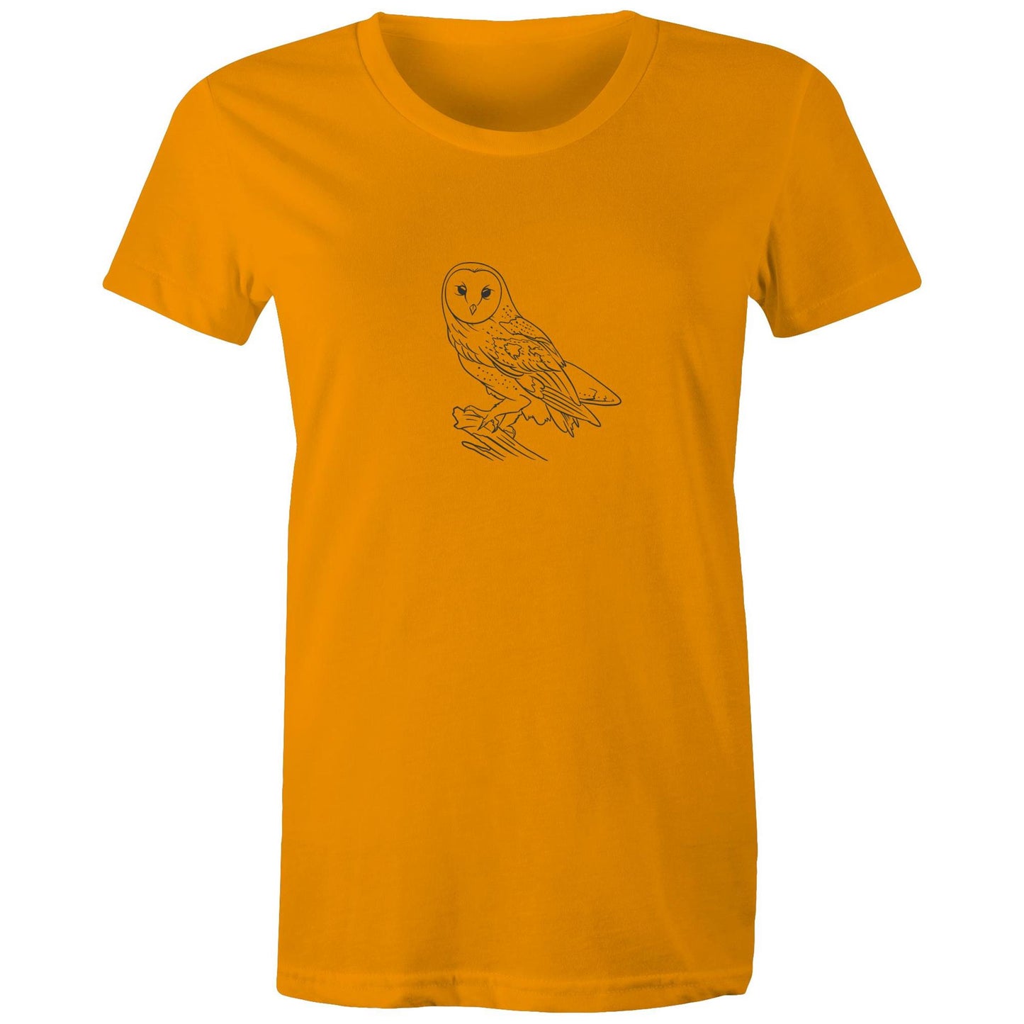 Women's Earthfolk Printed T shirt - Owl Sketch
