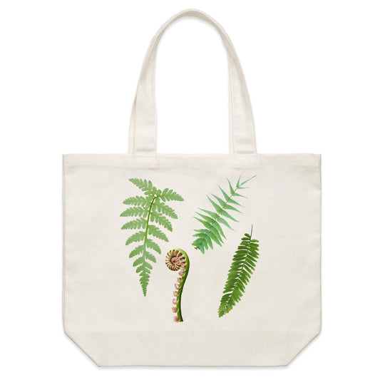 Earthfolk Canvas Tote Bag - Ferns - The Crescent Moon
