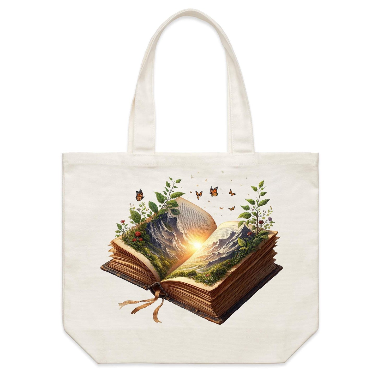 Earthfolk Canvas Tote Bag - Spell book - The Crescent Moon
