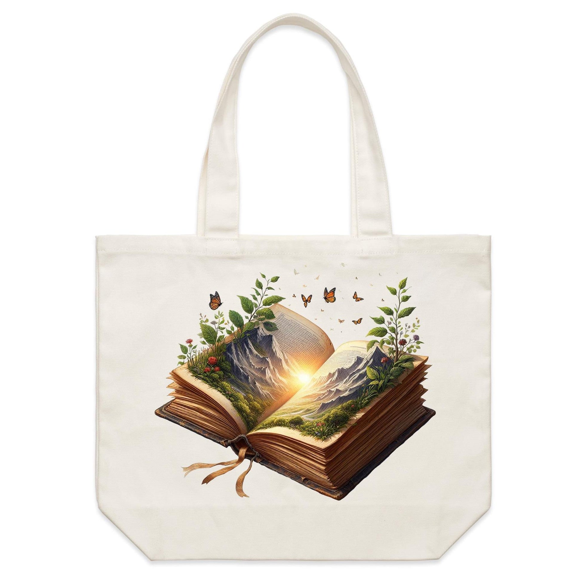 Earthfolk Canvas Tote Bag - Spell book - The Crescent Moon