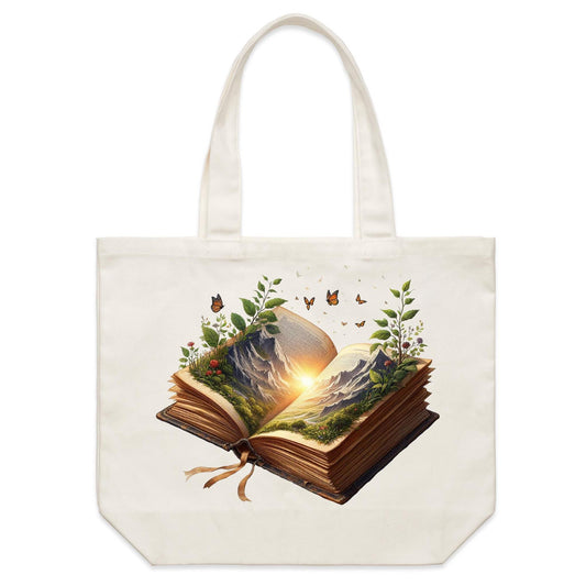 Earthfolk Canvas Tote Bag - Spell book - The Crescent Moon