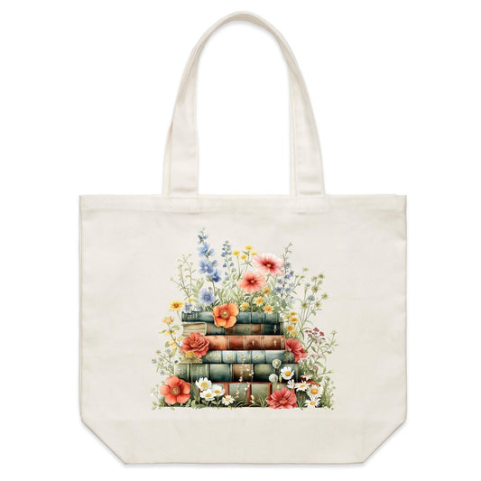 Earthfolk Canvas Tote Bag - Magic of Books - The Crescent Moon