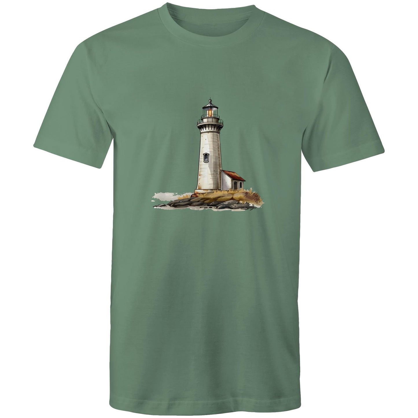 Men's Earthfolk T shirt - Lighthouse - The Crescent Moon