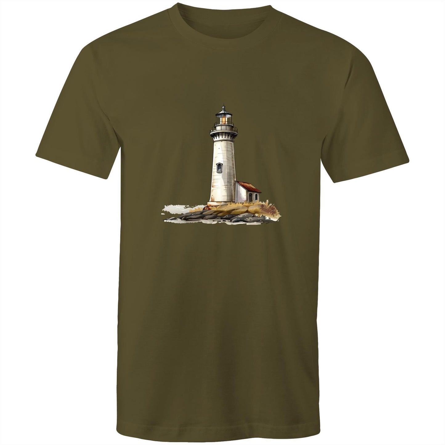 Men's Earthfolk T shirt - Lighthouse - The Crescent Moon
