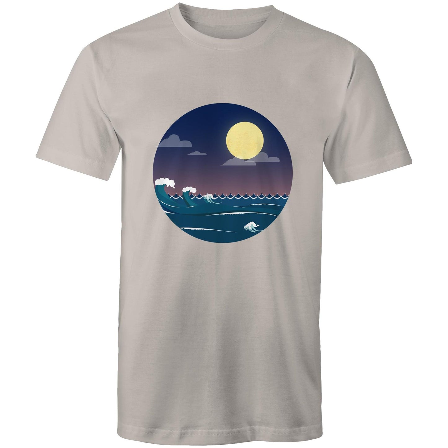 Men's Earthfolk printed T shirt - Surf and Sun - The Crescent Moon