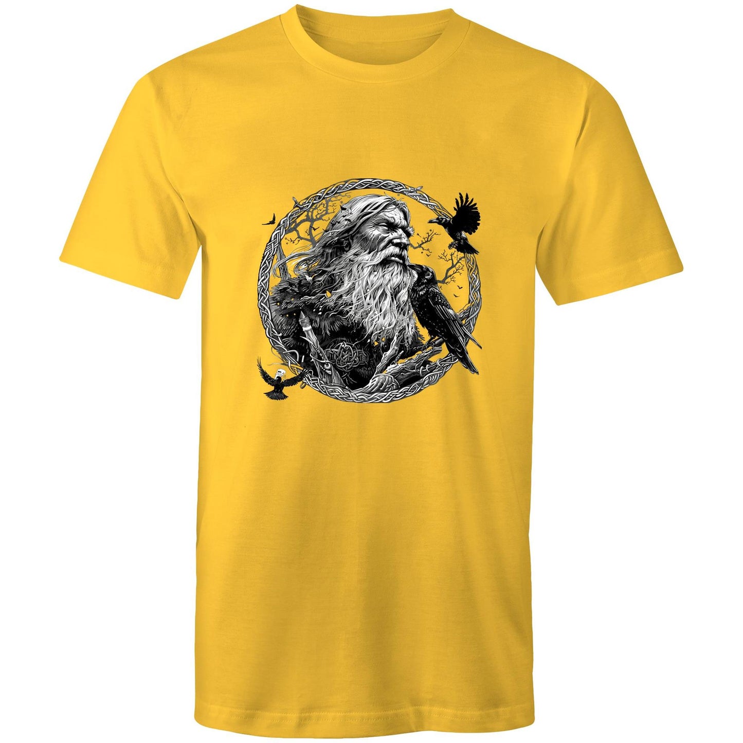 Earthfolk Printed T shirt - Mens Relaxed Fit - Odin - The Crescent Moon