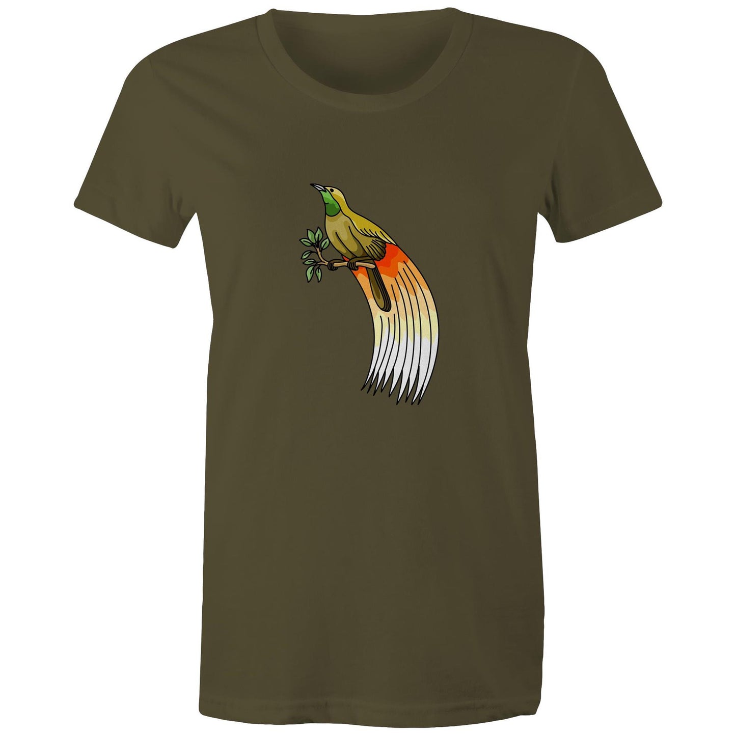 Women's Earthfolk T shirt - Bird Of Paradise - The Crescent Moon