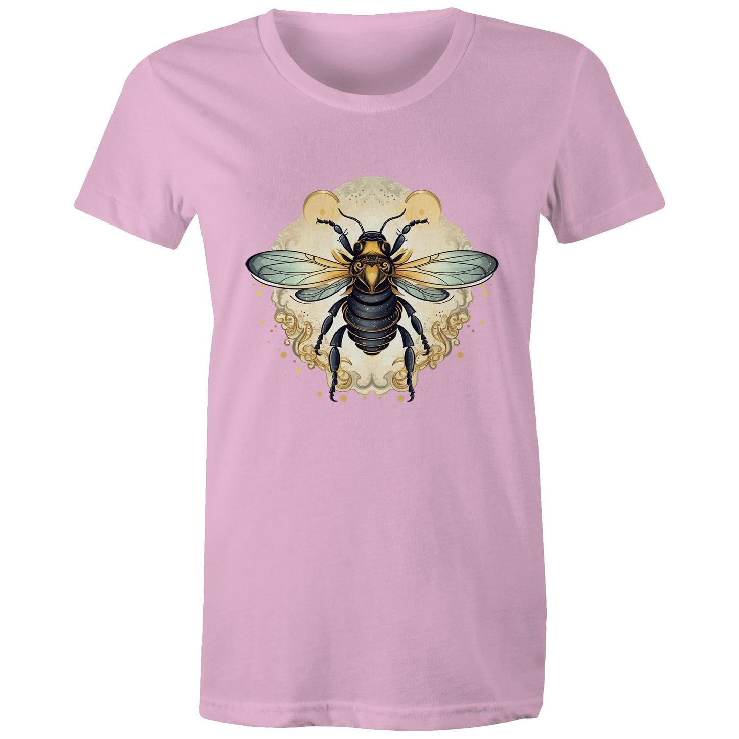 Women's Earthfolk T shirt - Bee Magick - The Crescent Moon