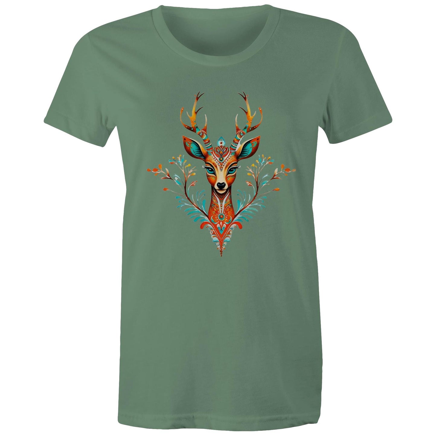 Women's Earthfolk T shirt - Spirit Animal - The Crescent Moon