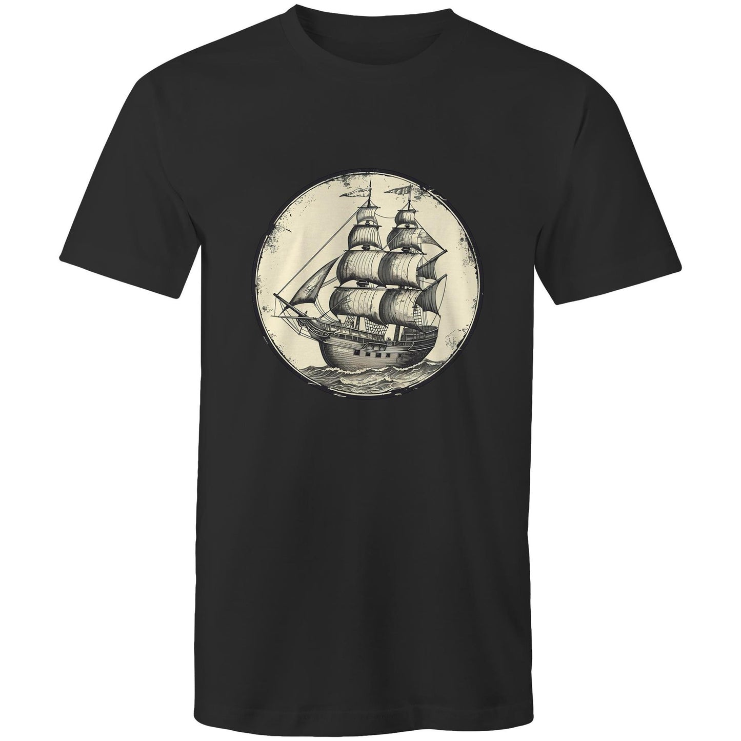 Men's Earthfolk T shirt - On the high Sea's - The Crescent Moon