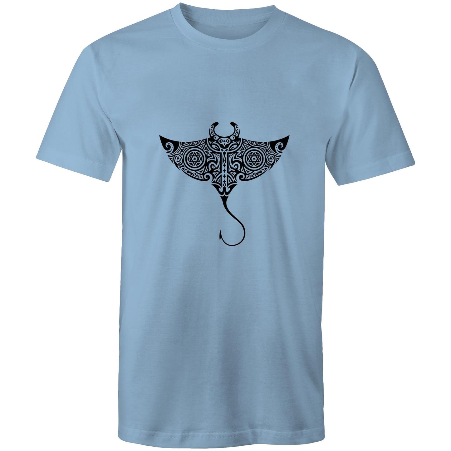 Men's Earthfolk T shirt - Totem Sting Ray - The Crescent Moon