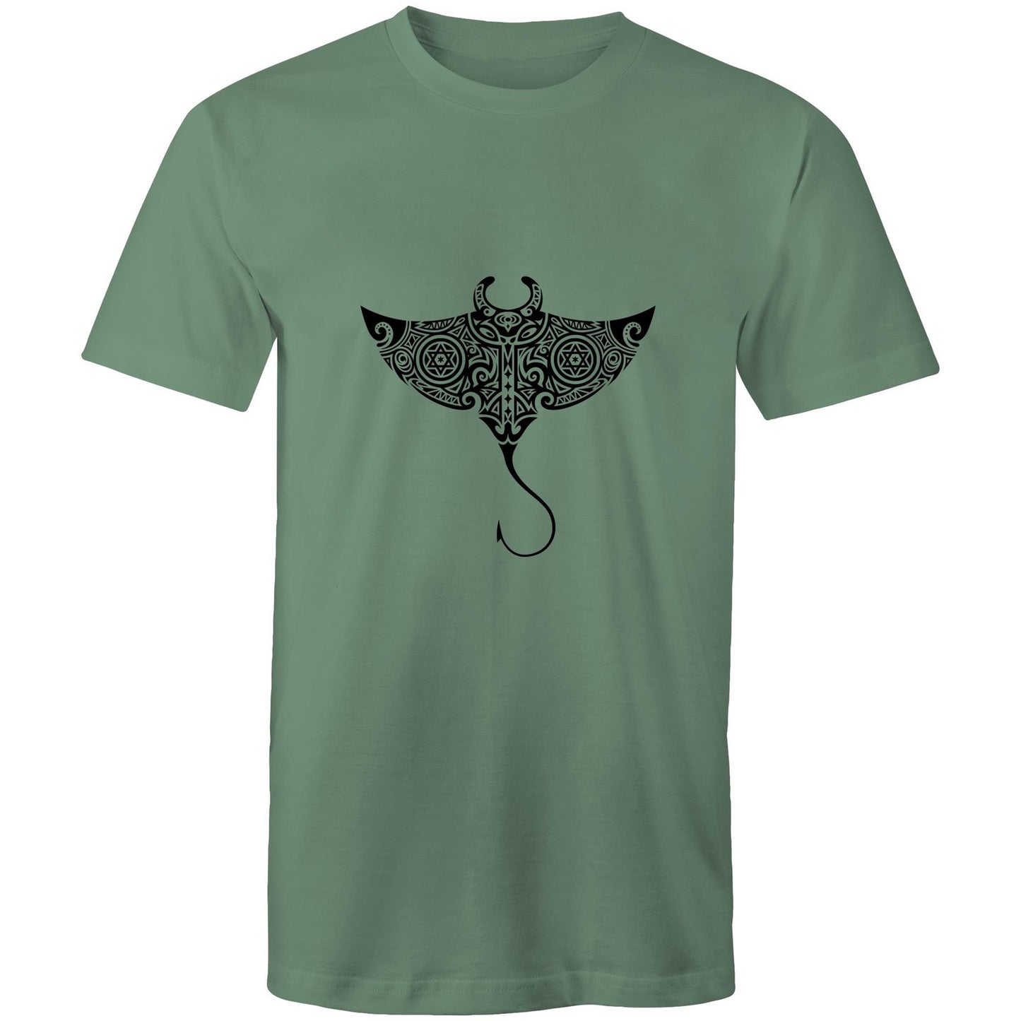 Men's Earthfolk T shirt - Totem Sting Ray - The Crescent Moon