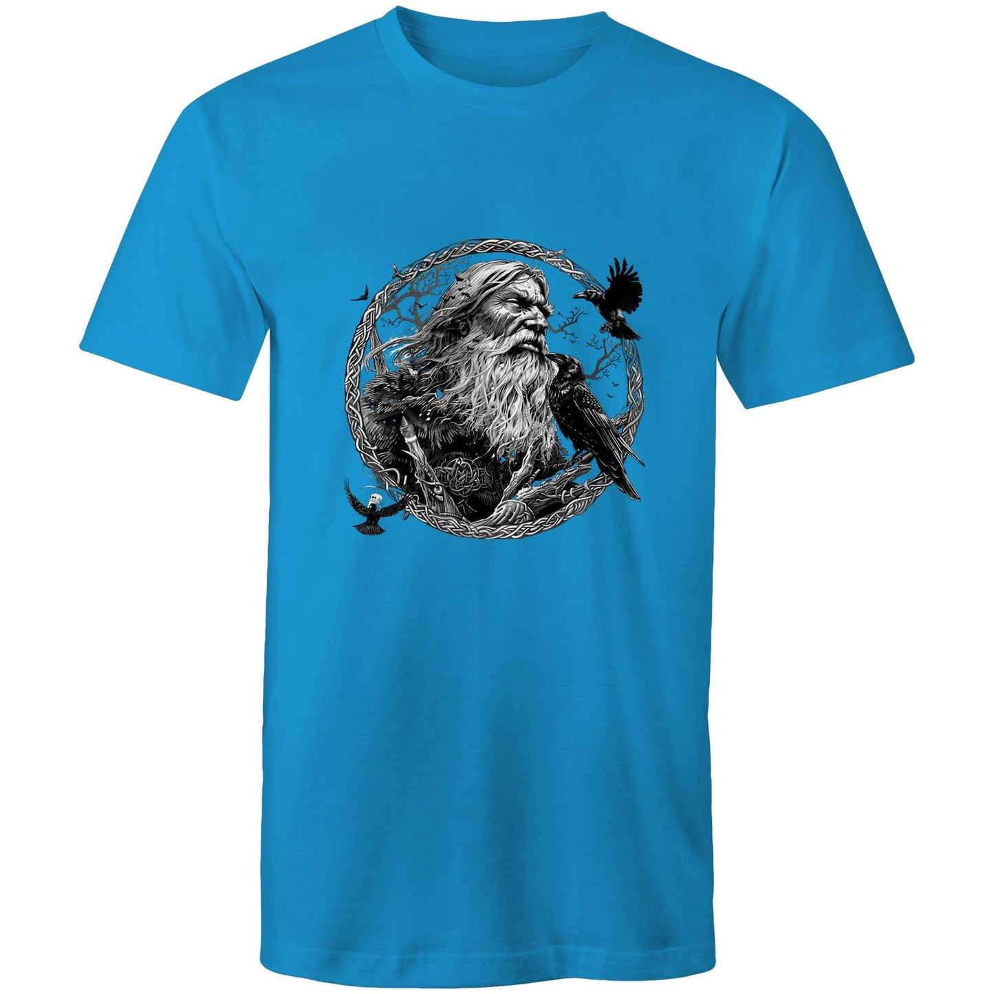 Earthfolk Printed T shirt - Mens Relaxed Fit - Odin - The Crescent Moon
