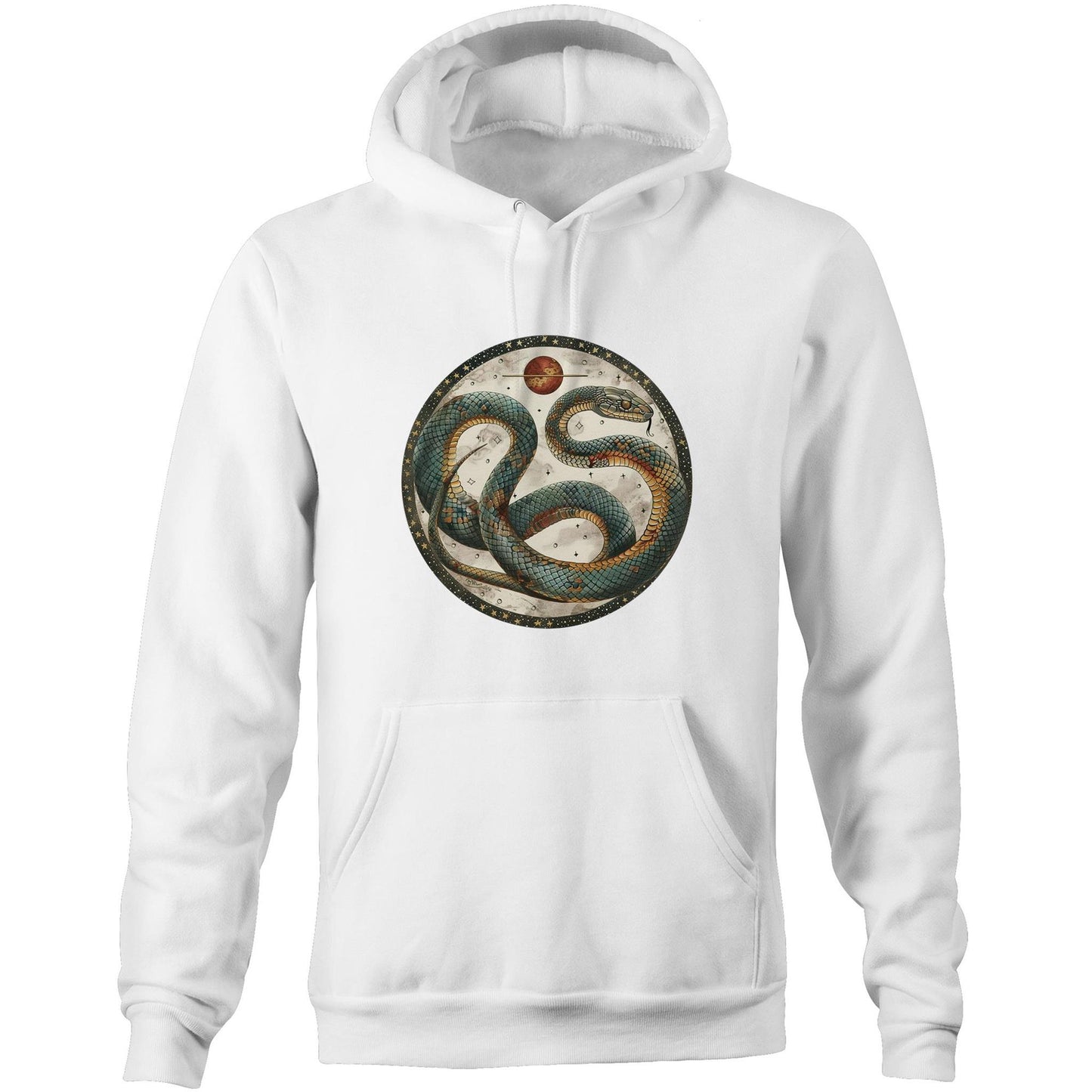 Men's Earthfolk Hoodie - Celestial Serpent - The Crescent Moon