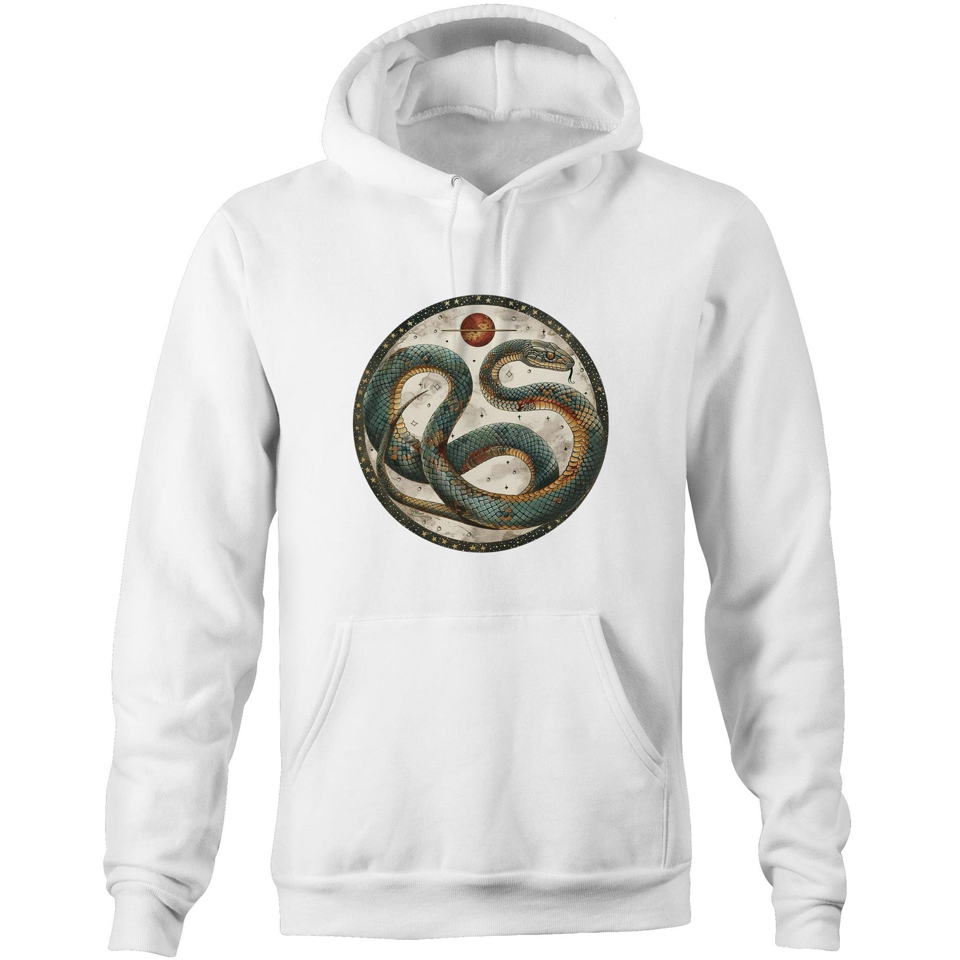 Men's Earthfolk Hoodie - Celestial Serpent - The Crescent Moon