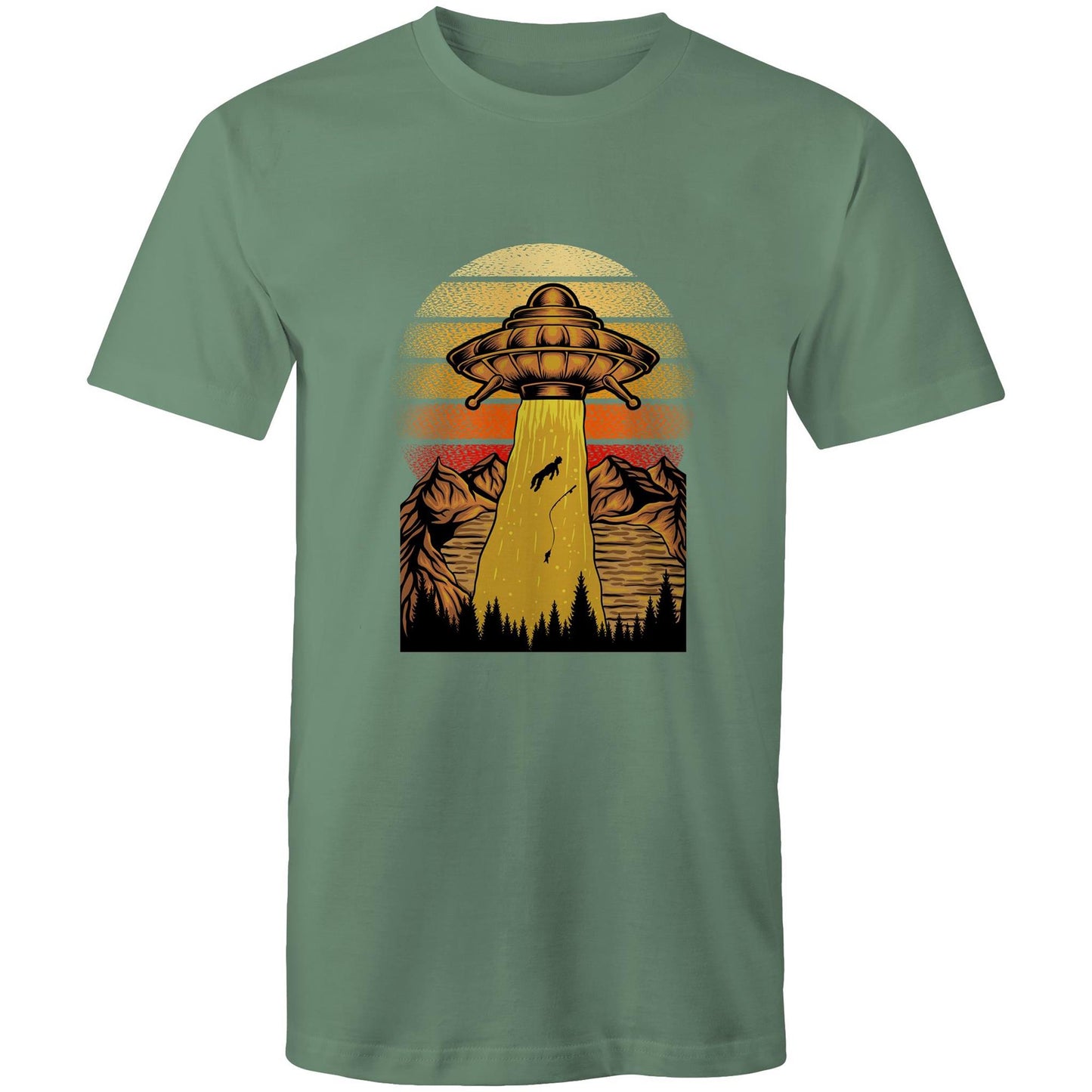 Men's Earthfolk T shirt - Beam Me Up - The Crescent Moon