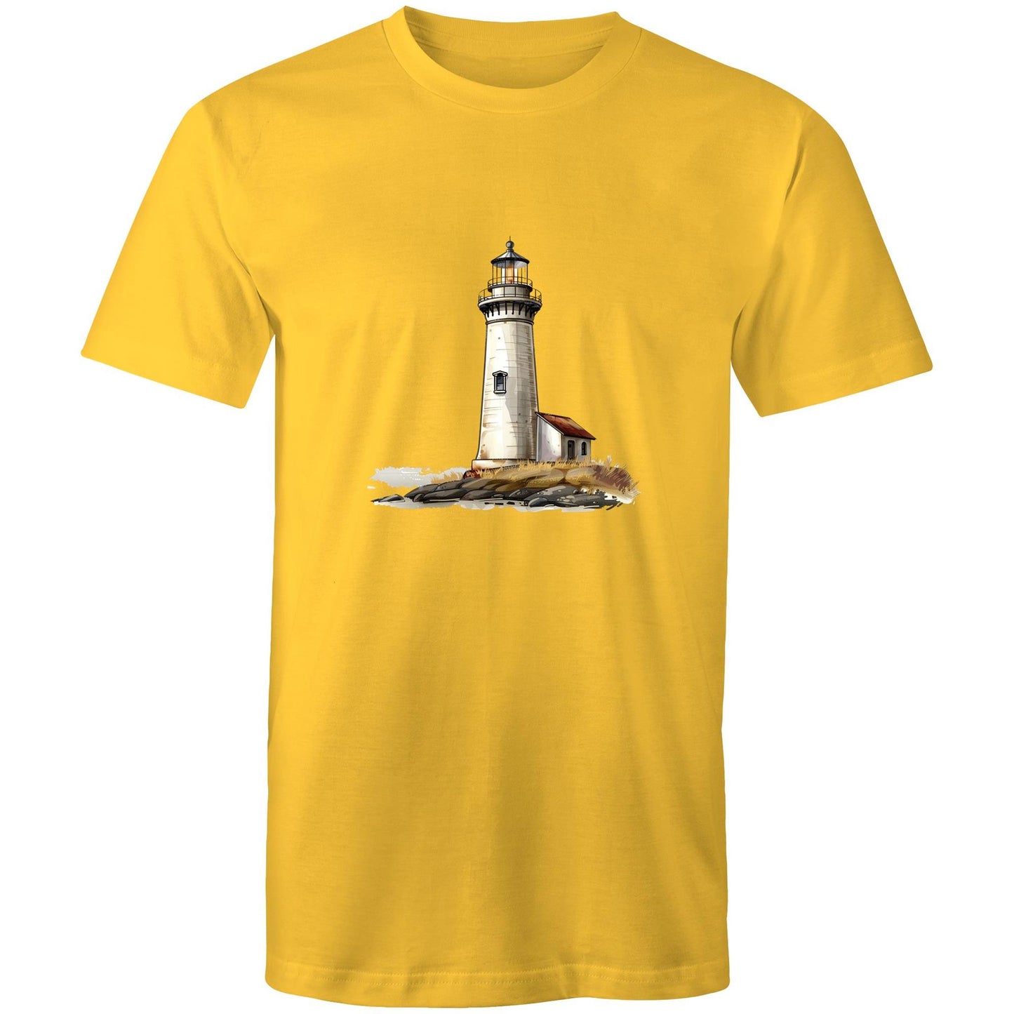 Men's Earthfolk T shirt - Lighthouse - The Crescent Moon