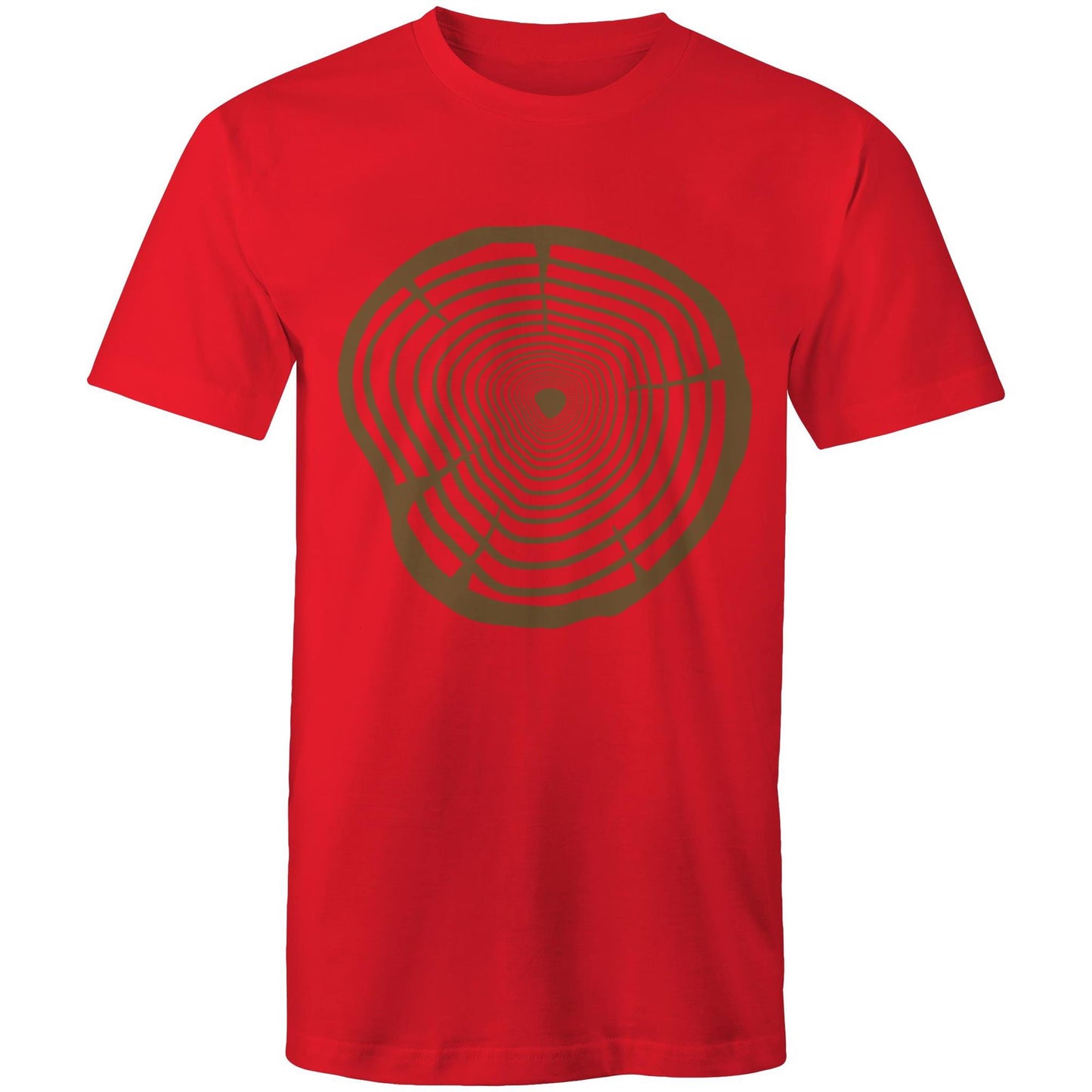 Men's Earthfolk T shirt - Wood Grain - The Crescent Moon